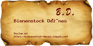 Bienenstock Dénes névjegykártya